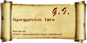 Gyorgyovics Imre névjegykártya