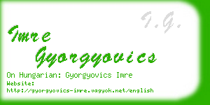 imre gyorgyovics business card